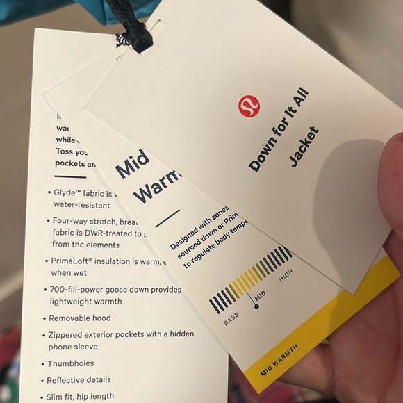 TEAL LULULEMON RUNNING COAT - Picture 4 of 6